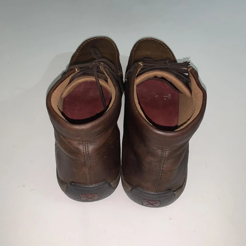 Twisted X Boots Mens Size 12W Brown Leather Chukka Ankle Steel Toe Work MDMST01